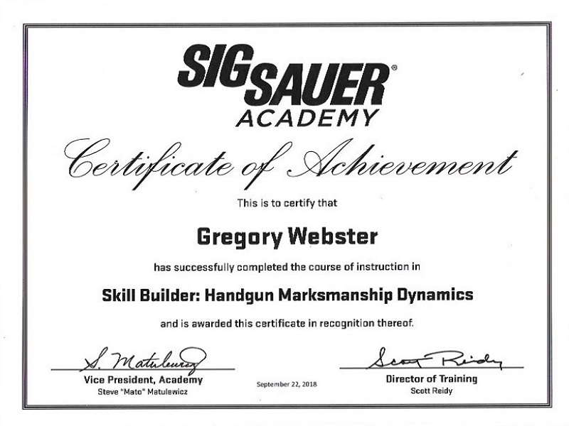 Skill Buildercert Handgun Marksmanship Dynamics